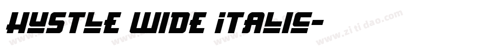Hustle Wide Italic字体转换